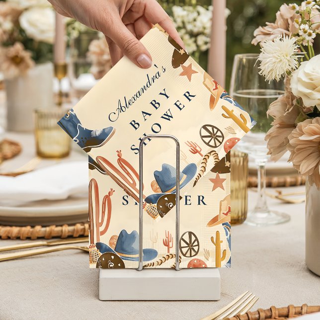 Neutral västerländsk cowboy-babyshower pappersservett (Skapare uppladdad)