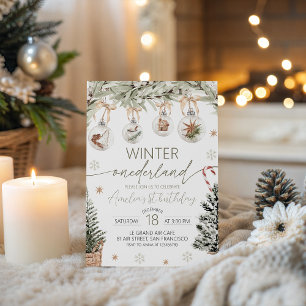 Neutral Vinter Onederland Inbjudan