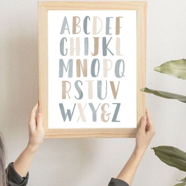 Neutral Watercolor Literacy Nursery Poster (Skapare uppladdad)