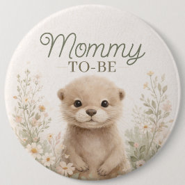 Neutral Watercolor Otter Mommy-to-Be | Baby Shower Knapp