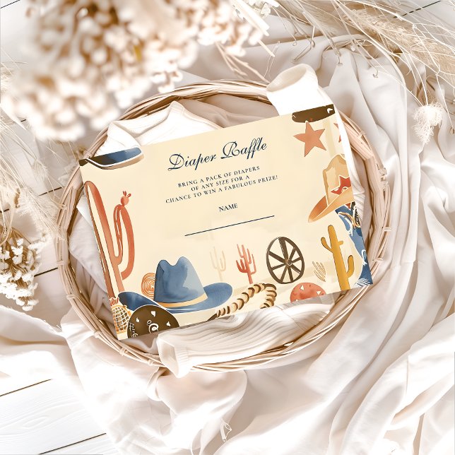 Neutral Western Cowboy Diapper Raffle Tilläggskort (Skapare uppladdad)