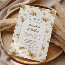 Neutral Woodland Wild One Birthday