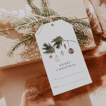 Neutrala akvarellprydnader jul 