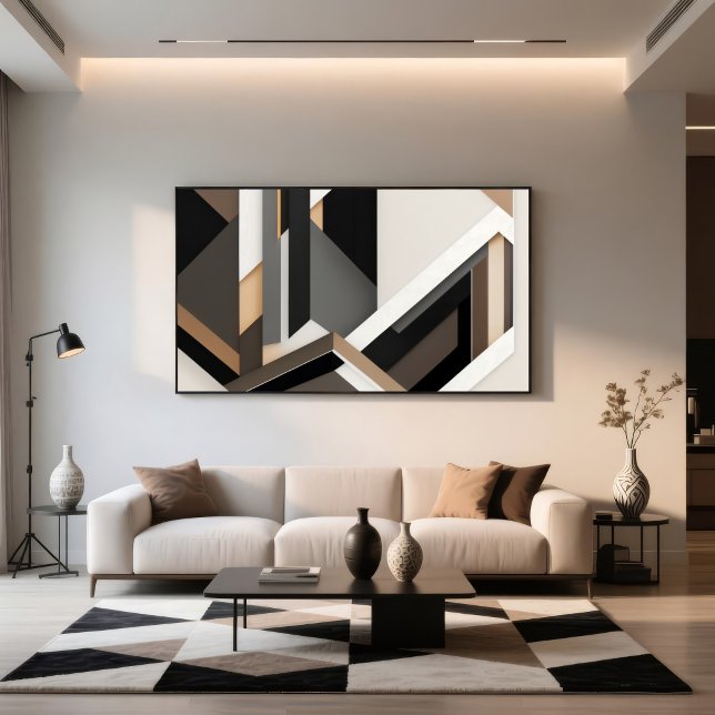 Neutrala geometriska lager 3D Poster (Skapare uppladdad)