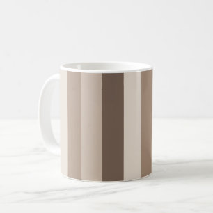 Neutrala jordtonade randiga mönsterdesign kaffemugg