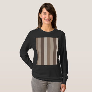 Neutrala jordtoner randigt mönster design t shirt