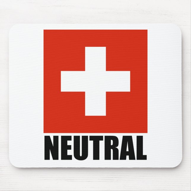 NEUTRALA (schweizareflagga) Mousepad Musmatta (Framsidan)