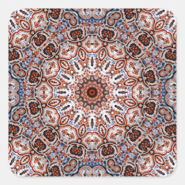 Neutrala toner Mandala-motiv Fyrkantigt Klistermärke