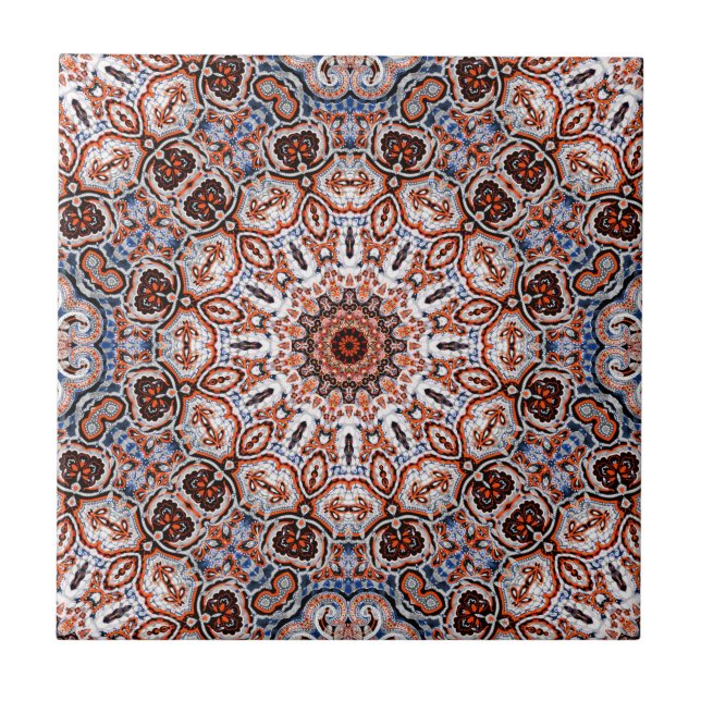 Neutrala toner Mandala-motiv Kakelplatta (Framsidan)
