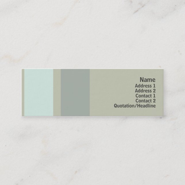 Neutralitet - smala mini visitkort (Framsida)