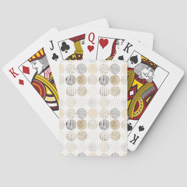 Neutralt Abstrakt Circle Mönster Casinokort (Baksidan)