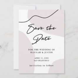 Neutralt Abstrakt vattenfärg Spara Datumet