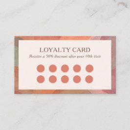 Neutralt Abstrakt vattenfärgsmodern modern Lojalitetskort