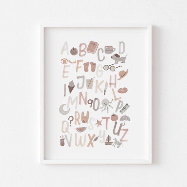 Neutralt Alphabet English poster (Skapare uppladdad)