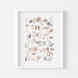 Neutralt Alphabet English poster