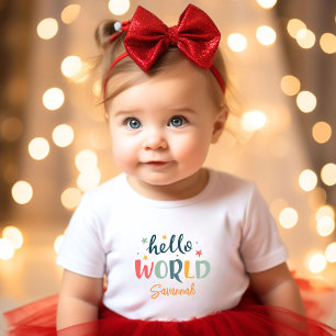 Neutralt anpassat namn Babyshower baby T Shirt