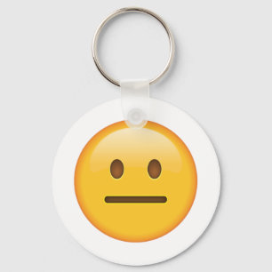 Neutralt Ansikte - Emoji Nyckelring
