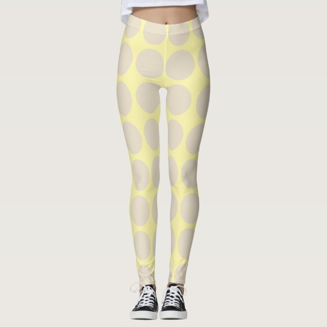 Neutralt av elfenben leggings (Framsida)