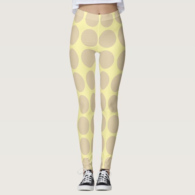 Neutralt av elfenben leggings (Framsida)