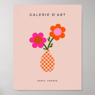 Neutralt av Vas Rosa Orange Poster