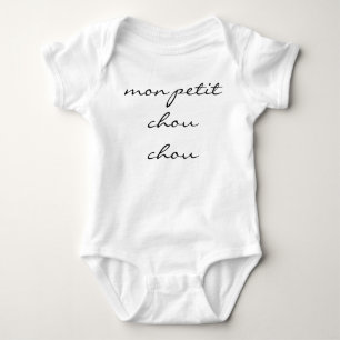 Neutralt Baby Bodydräkt "mon petit chou chou" Tee