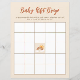 Neutralt Baby Gift Bingo Baby Shower Game