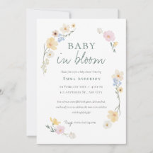 Neutralt Baby i bloombabyblåshuggarens inbjudan