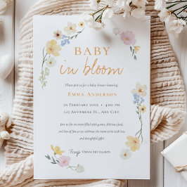 Neutralt Baby i bloombabyblåshuggarens inbjudan