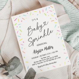 Neutralt Baby Sprinkle Inbjudningar
