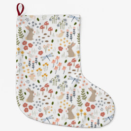 Neutralt Baby Woodland Första jul Stor Julstrumpa