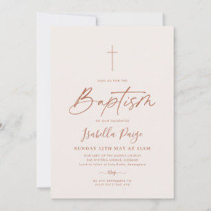 Neutralt Baptism Christening Inbjudningar