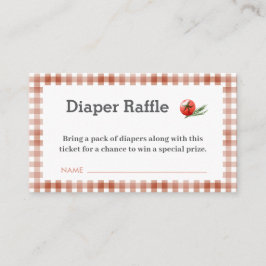 Neutralt Barbecue Shower Diaper Raffle Tilläggskort