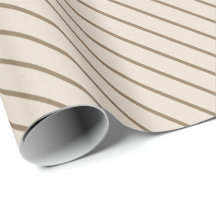 Neutralt Beige and Taupe Diagonal Stripe Gift Wrap