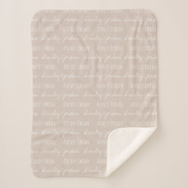 Neutralt Beige Baby Blanket namn upprepade gånger