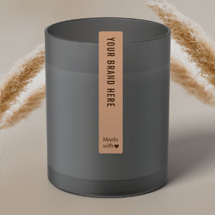 Neutralt Beige Boho Tamper Proof Smala Watersecure Klistermärke