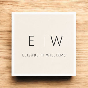 Neutralt Beige Classic Elegant Modern Minimalist Pappersservett