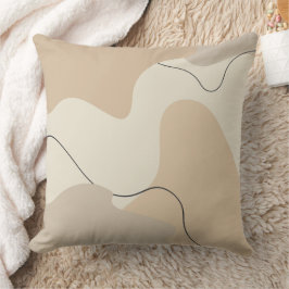 Neutralt Beige Färg Combination Kudde