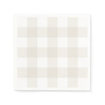 Neutralt Beige Gingham Napkins