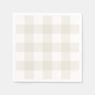 Neutralt Beige Gingham Napkins Pappersservett