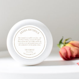 Neutralt Beige Ingredients Product Label Runt Klistermärke