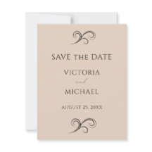 Neutralt Beige Minimalist Bröllop