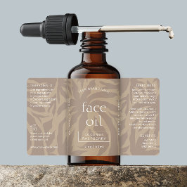 Neutralt Beige Modern 2 OZ Dropper Flaska-etikett Fraktsedel