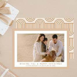 Neutralt Beige Photo Snyggt Boho jul Julkort
