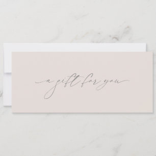 Neutralt Beige Tan Elegant Modern Gift-certifikat