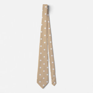 Neutralt Beige White Polka Dot Mönster Slips