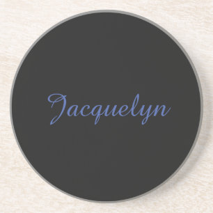 Neutralt Black & Blue Plain Elegant Modern Own Nam Underlägg