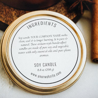 Neutralt Black Ingredients-produktetikett Runt Klistermärke