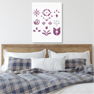 Neutralt Bohemian Line Art Arbetsytans startdeko Canvastryck