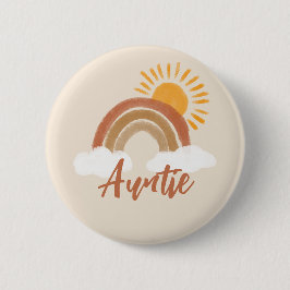 Neutralt Bohemian Moster Baby Shower Title-knapp Knapp