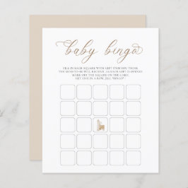 Neutralt Boho Baby Brunch Baby Bingo Game